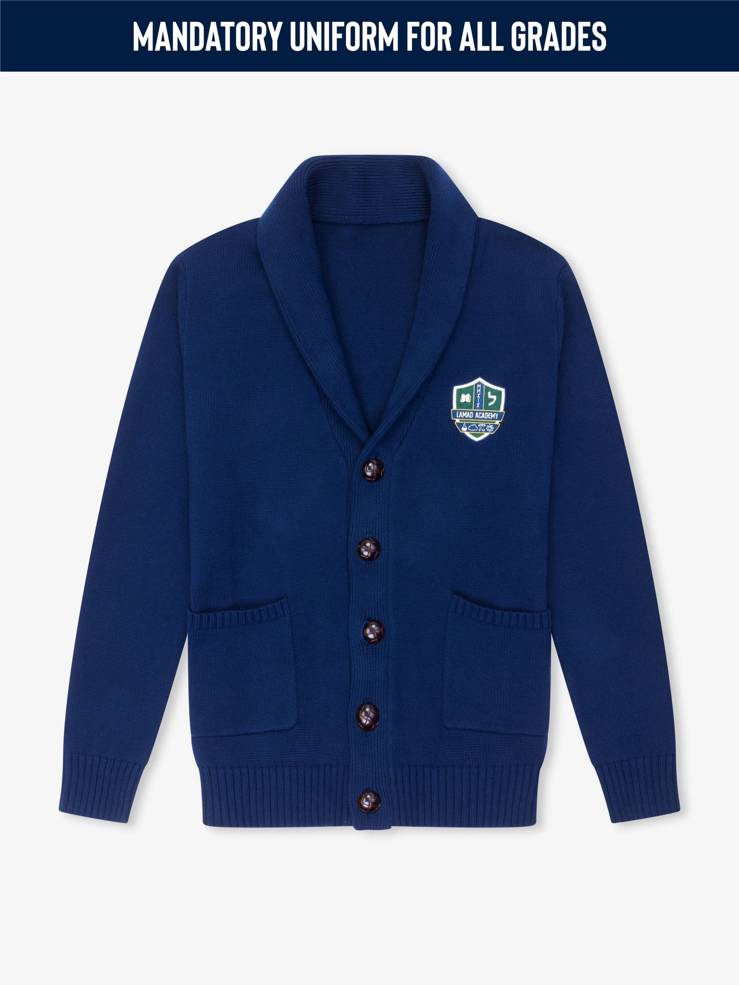 Lamad Academy Navy Shawl Cardigan